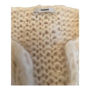 Maiami Mohair Open Cardigan in Cream White